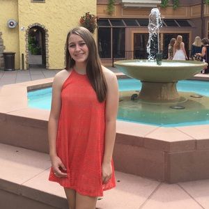 Soprano’s coral dress - size small